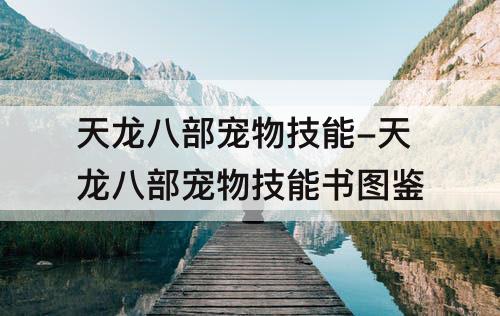 天龙八部宠物技能-天龙八部宠物技能书图鉴