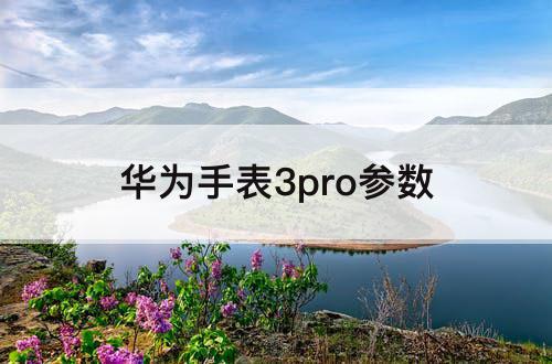华为手表3pro参数