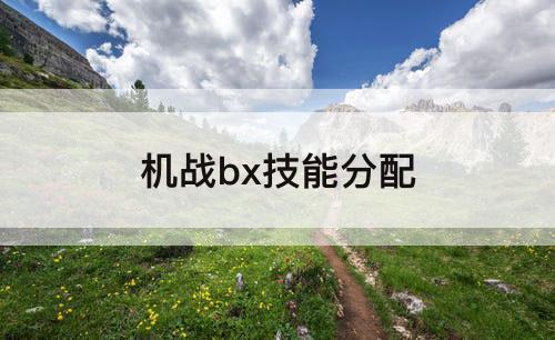 机战bx技能分配