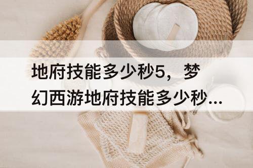 地府技能多少秒5，梦幻西游地府技能多少秒5级
