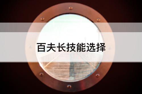 百夫长技能选择