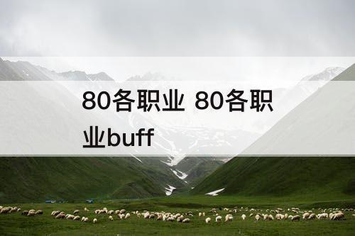 80各职业 80各职业buff