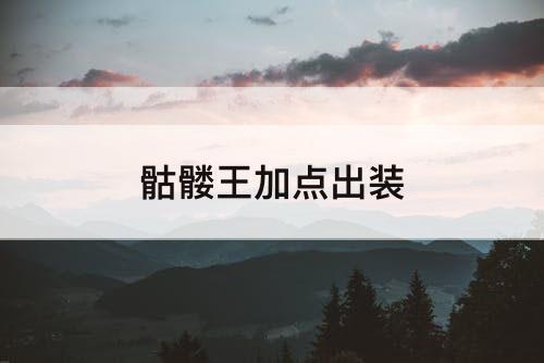 骷髅王加点出装