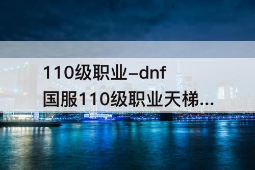 110级职业-dnf国服110级职业天梯图