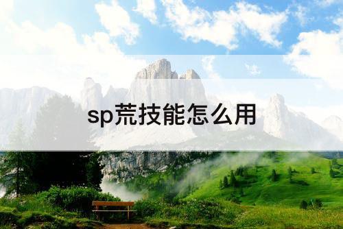 sp荒技能怎么用