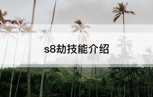 s8劫技能介绍