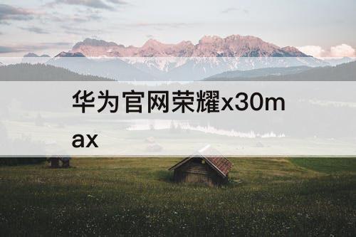 华为官网荣耀x30max