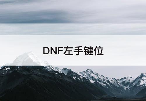 DNF左手键位