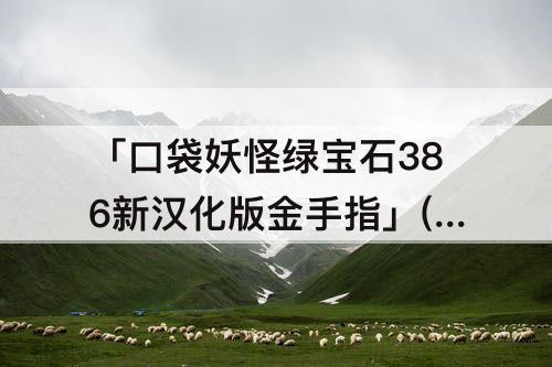 「口袋妖怪绿宝石386新汉化版金手指」(口袋妖怪绿宝石386新汉化版金手指悟饭游戏厅)