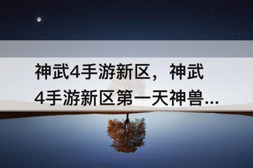 神武4手游新区，神武4手游新区第一天神兽多少钱