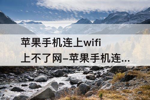 苹果手机连上wifi上不了网-苹果手机连上wifi上不了网是什么原因