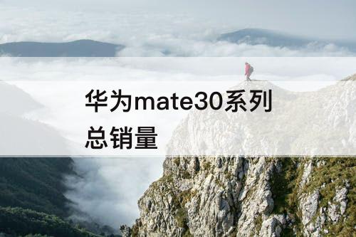 华为mate30系列总销量