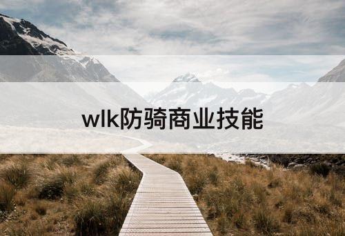 wlk防骑商业技能