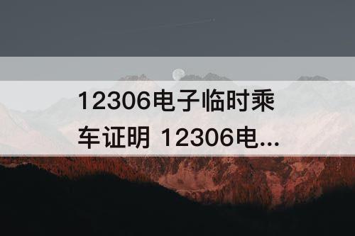 12306电子临时乘车证明 12306电子临时乘车证明在哪里找