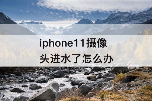 iphone11摄像头进水了怎么办