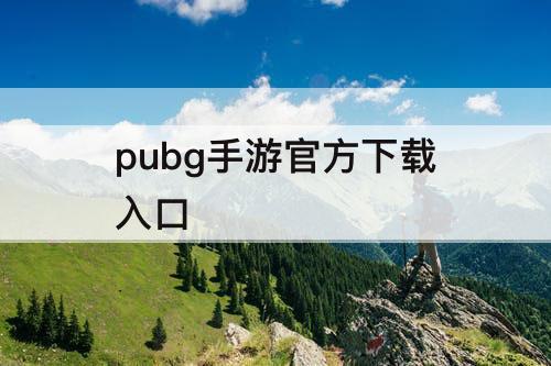 pubg手游官方下载入口