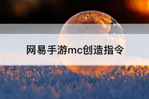 网易手游mc创造指令