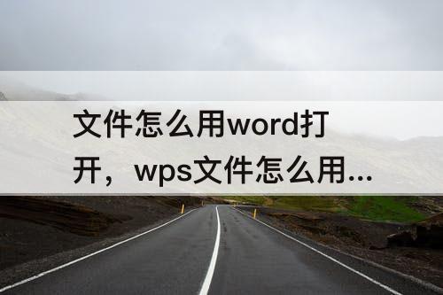 文件怎么用word打开，wps文件怎么用word打开文件