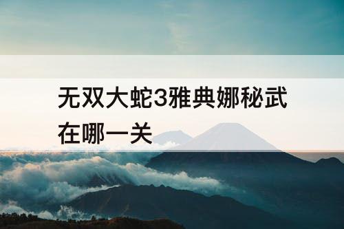 无双大蛇3雅典娜秘武在哪一关