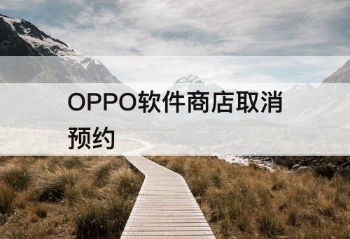 OPPO软件商店取消预约