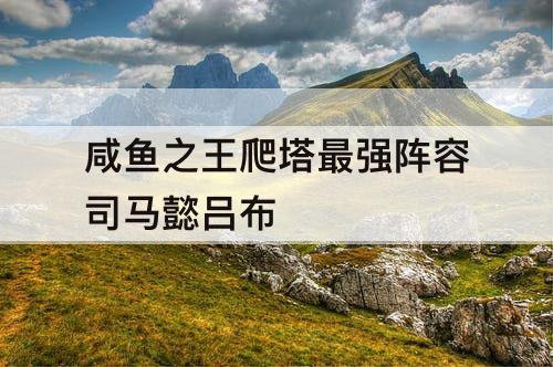 咸鱼之王爬塔最强阵容司马懿吕布