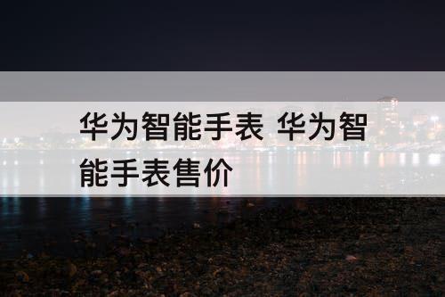 华为智能手表 华为智能手表售价