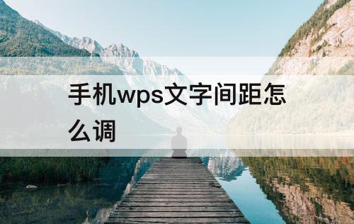 手机wps文字间距怎么调