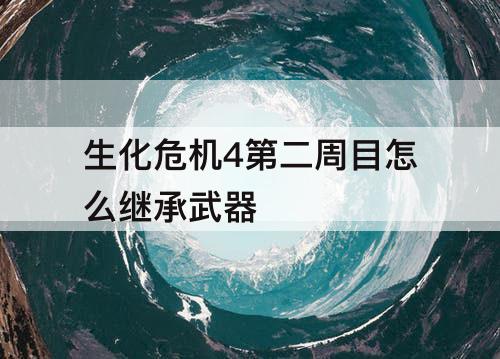 生化危机4第二周目怎么继承武器