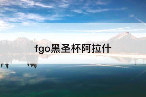 fgo黑圣杯阿拉什