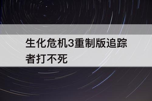 生化危机3重制版追踪者打不死