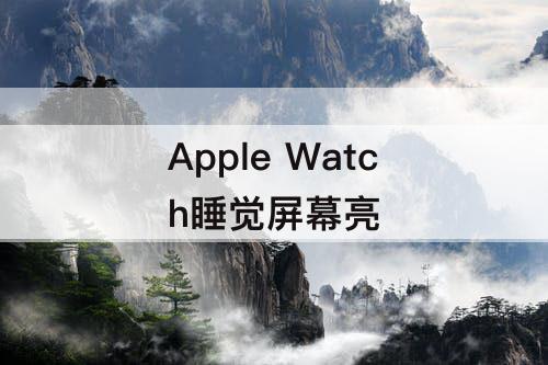 Apple Watch睡觉屏幕亮