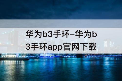 华为b3手环-华为b3手环app官网下载