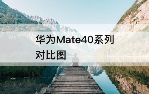 华为Mate40系列对比图