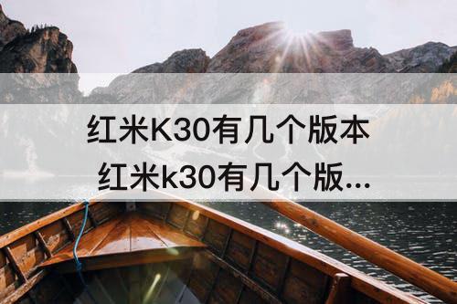 红米K30有几个版本 红米k30有几个版本 外形一样吗