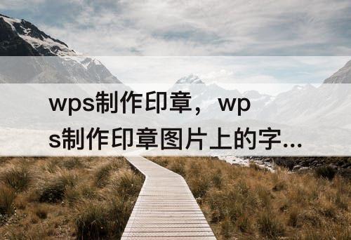 wps制作印章，wps制作印章图片上的字太小如何调大