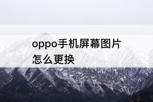 oppo手机屏幕图片怎么更换