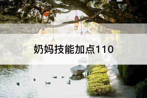 奶妈技能加点110