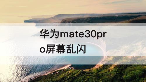 华为mate30pro屏幕乱闪