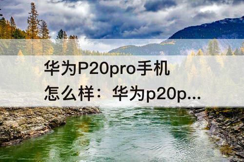 华为P20pro手机怎么样：华为p20pro手机怎么样才能启动蓝线