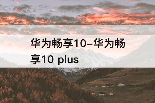 华为畅享10-华为畅享10 plus