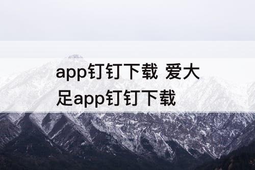 app钉钉下载 爱大足app钉钉下载