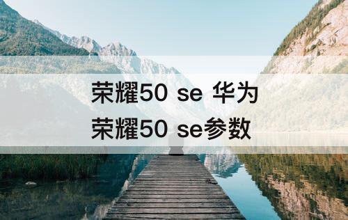 荣耀50 se 华为荣耀50 se参数