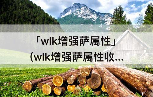 「wlk增强萨属性」(wlk增强萨属性收益)