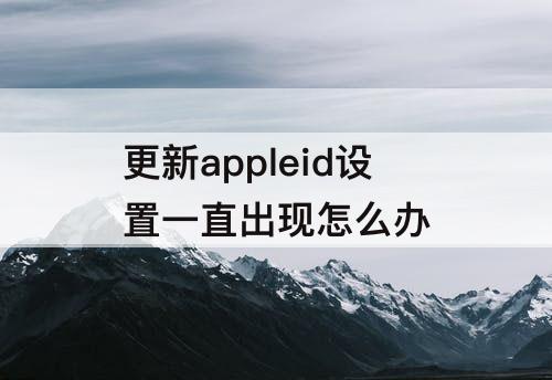 更新appleid设置一直出现怎么办