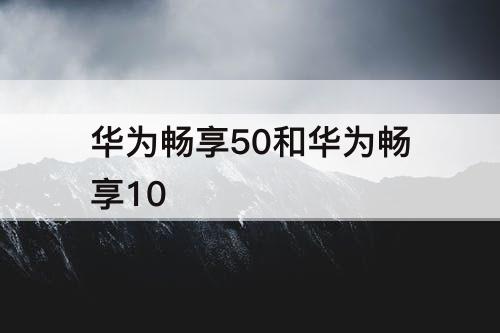 华为畅享50和华为畅享10