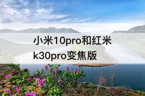 小米10pro和红米k30pro变焦版