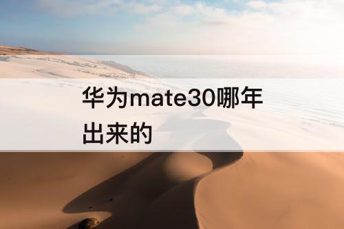 华为mate30哪年出来的