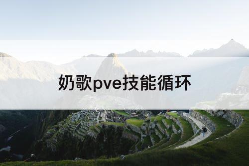 奶歌pve技能循环