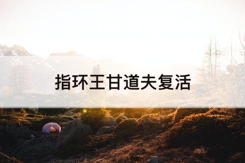 指环王甘道夫复活