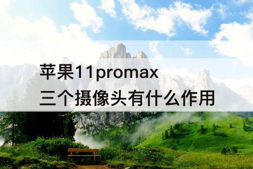 苹果11promax三个摄像头有什么作用